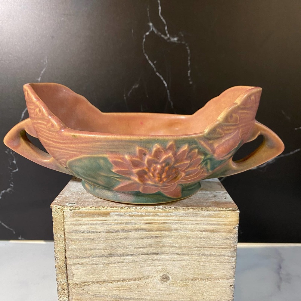 Roseville Pottery WATER LILY PINK Open Bowl